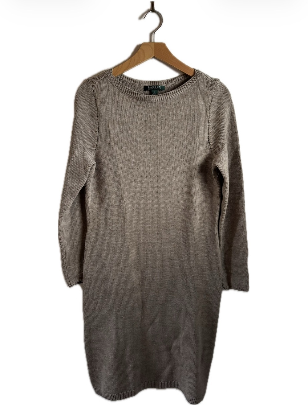 Ralph Lauren 100% Wool Crewneck Sweater Dress